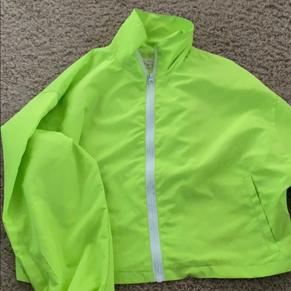 Size small neon zip up
